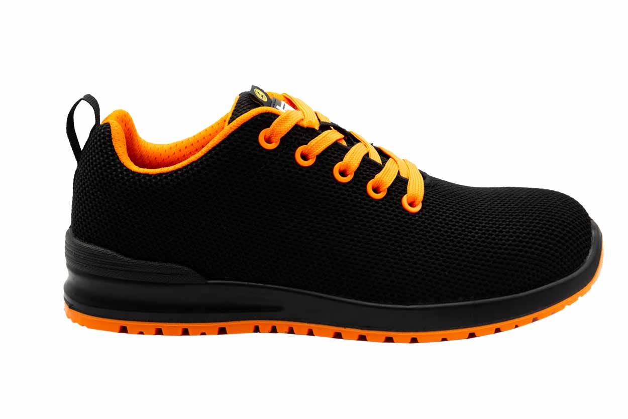 707007C.ZAPATO S1P ESD SRC METAL FREE NEGRO/NARANJA 35