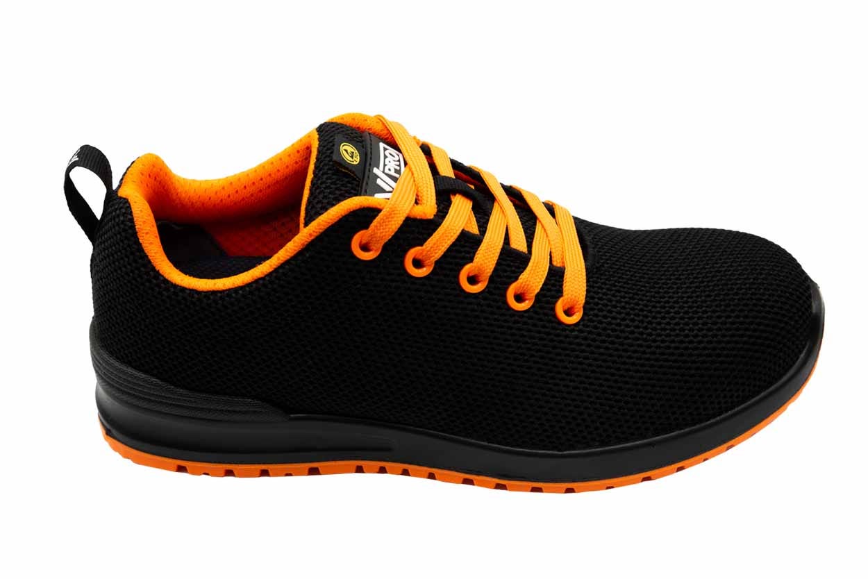 707007C.ZAPATO S1P ESD SRC METAL FREE NEGRO/NARANJA 35