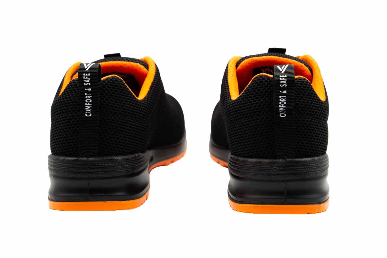707007C.ZAPATO S1P ESD SRC METAL FREE NEGRO/NARANJA 35