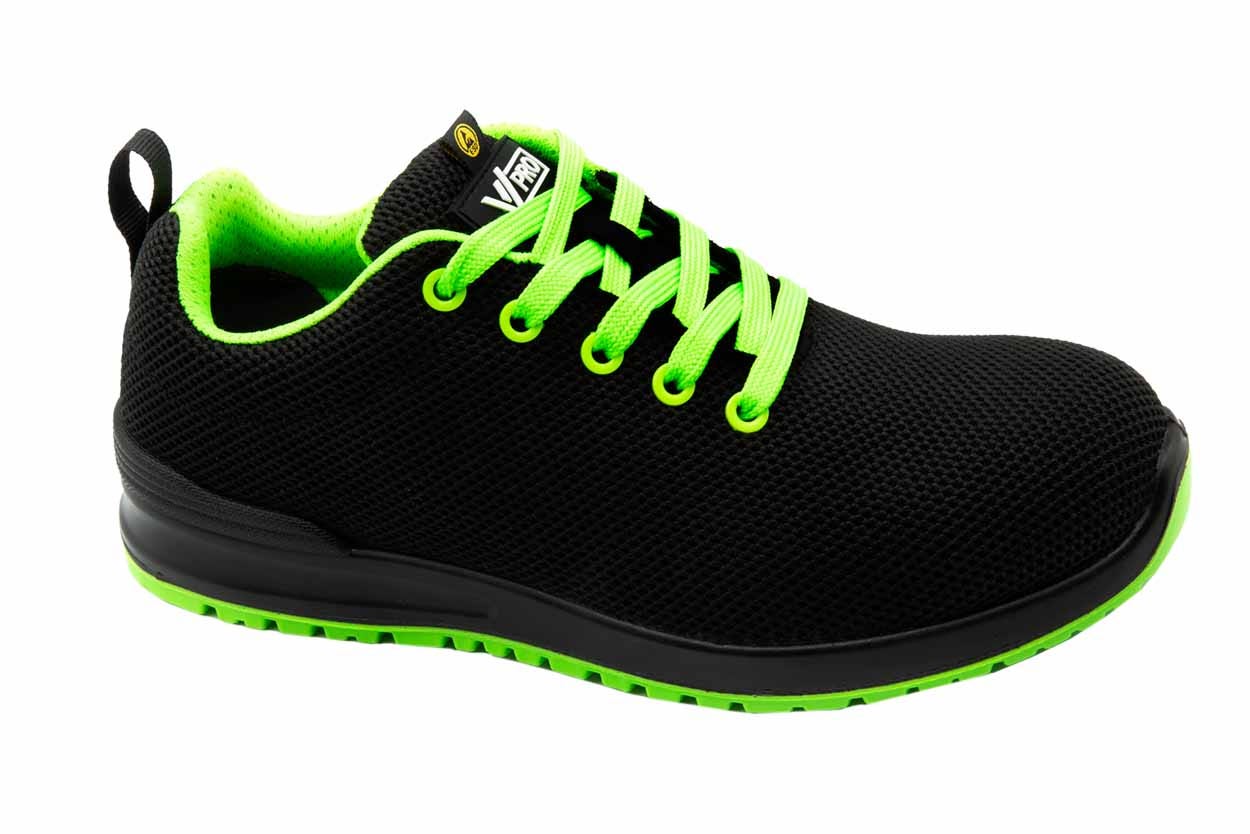 707007L.ZAPATO S1P ESD SRC METAL FREE NEGRO/VERDE LIMA 35
