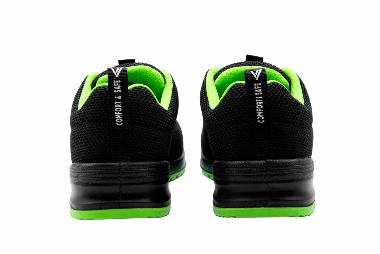 707007L.ZAPATO S1P ESD SRC METAL FREE NEGRO/VERDE LIMA 35