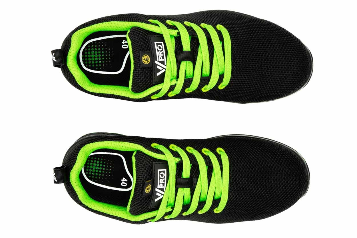 707007L.ZAPATO S1P ESD SRC METAL FREE NEGRO/VERDE LIMA 35