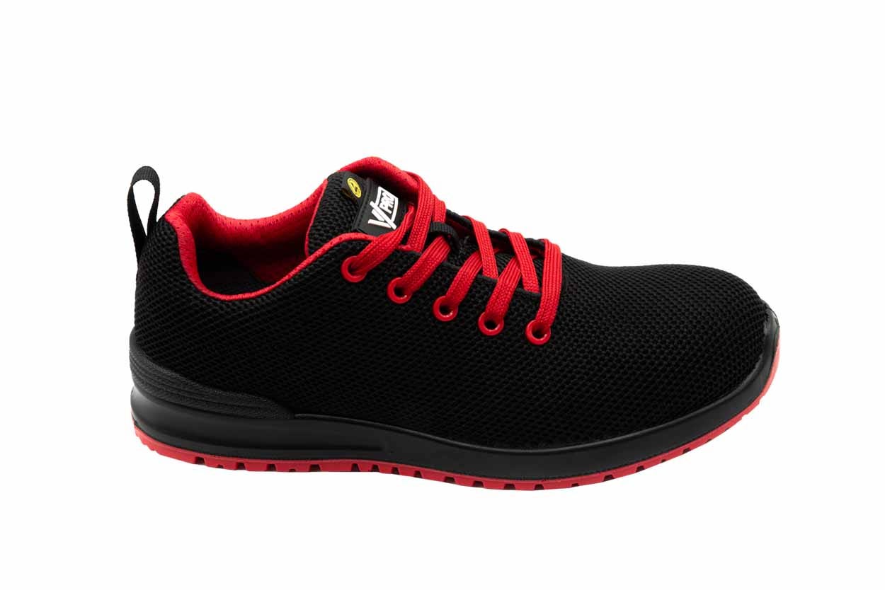 707007R.ZAPATO S1P ESD SRC METAL FREE NEGRO/ROJO 35