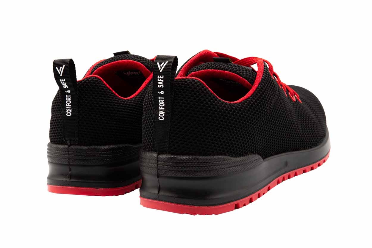 707007R.ZAPATO S1P ESD SRC METAL FREE NEGRO/ROJO 35