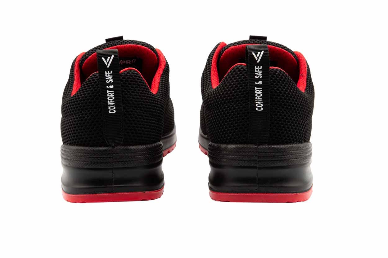 707007R.ZAPATO S1P ESD SRC METAL FREE NEGRO/ROJO 35