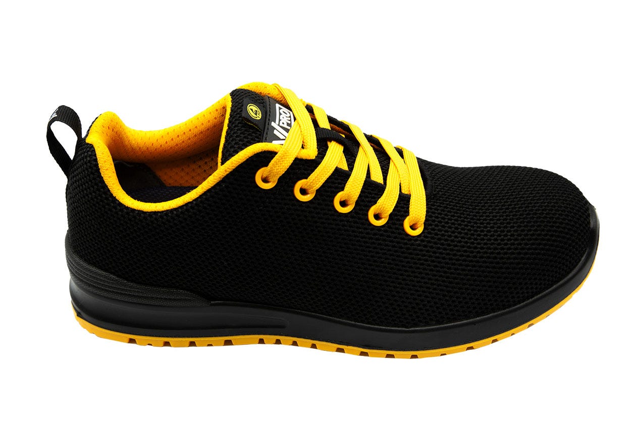 707007Y.ZAPATO S1P ESD SRC METAL FREE NEGRO/AMARILLO 35