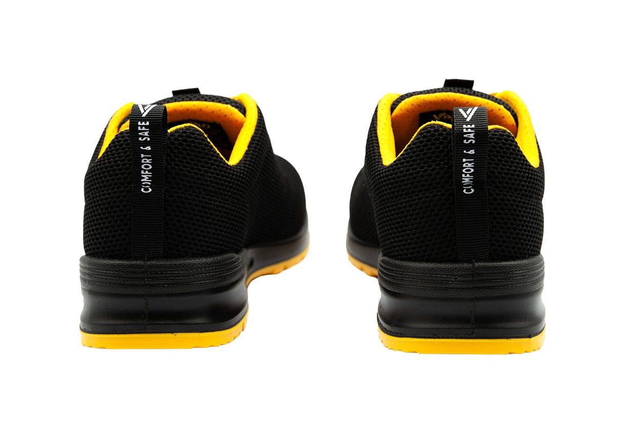 707007Y.ZAPATO S1P ESD SRC METAL FREE NEGRO/AMARILLO 35