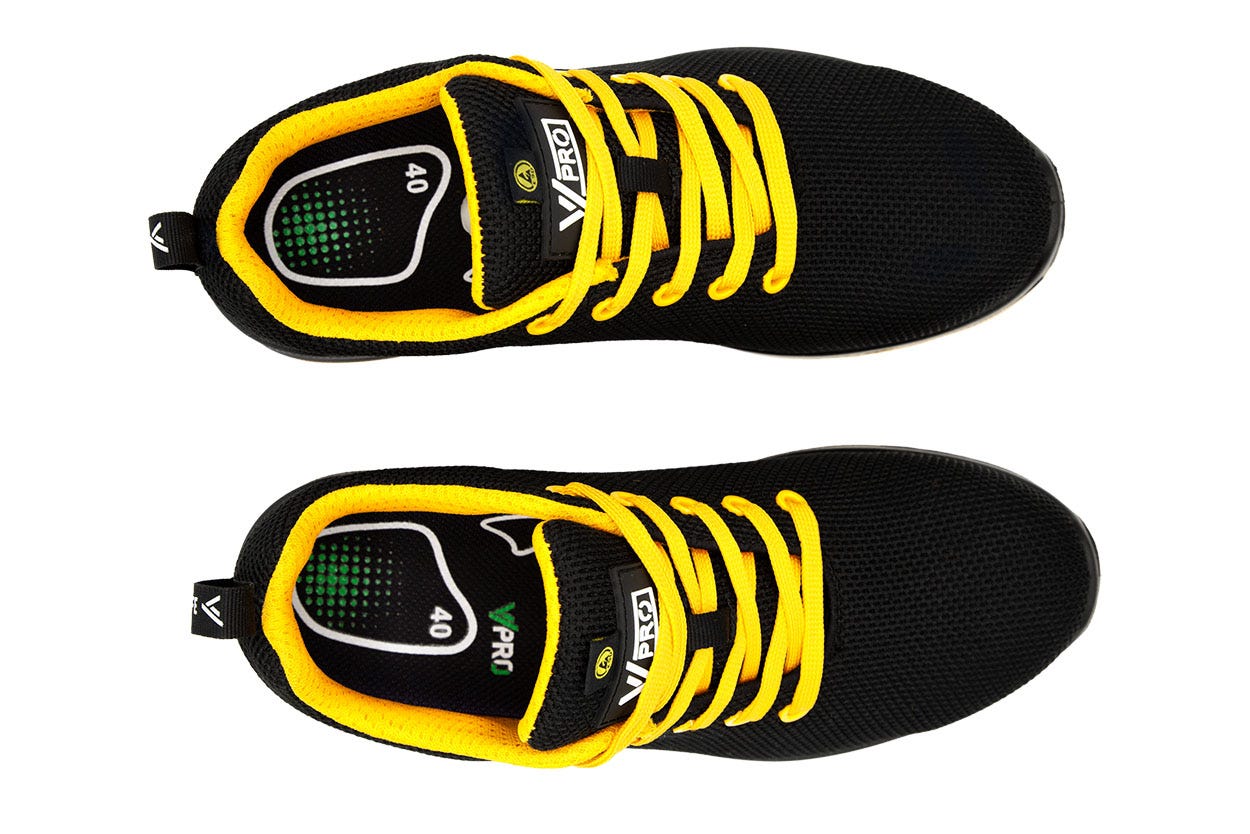 707007Y.ZAPATO S1P ESD SRC METAL FREE NEGRO/AMARILLO 35