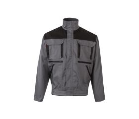 COBRE.CAZADORA BICOLOR GRIS/NEGRO 2XL