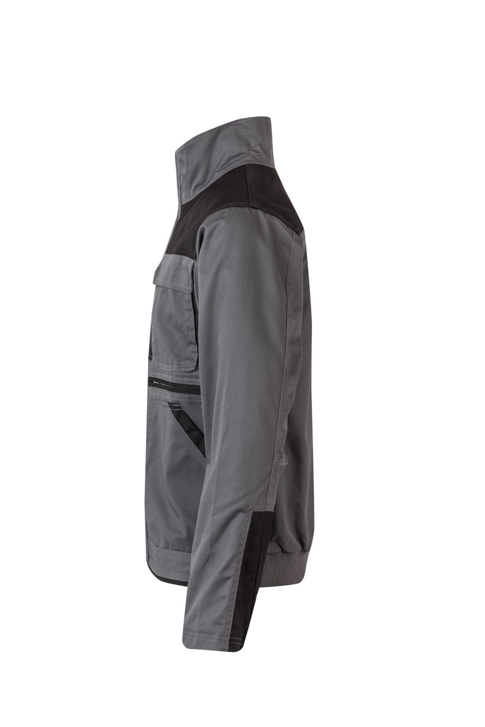 COBRE.CAZADORA BICOLOR GRIS/NEGRO 2XL