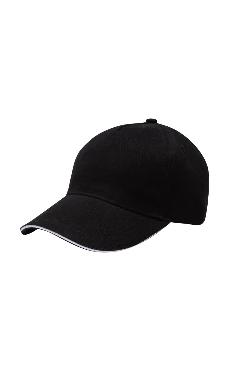MCT200V.GORRA 5 PANELES BLACK/WHITE U