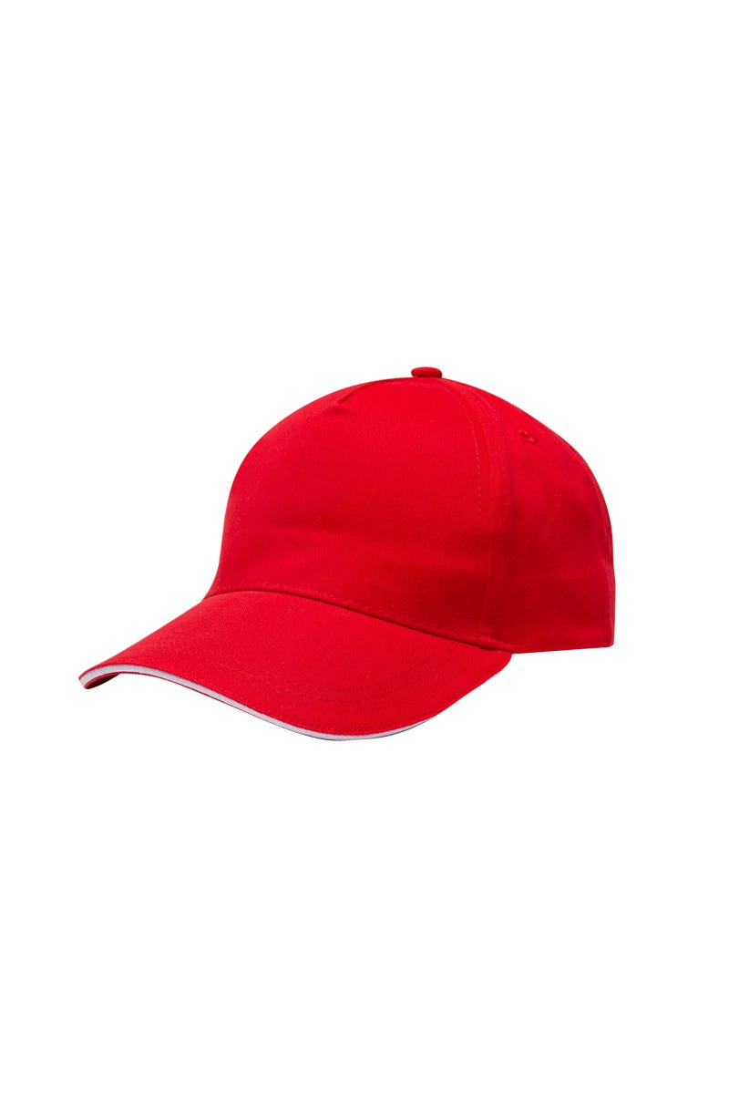 MCT200V.GORRA 5 PANELES RED/WHITE U