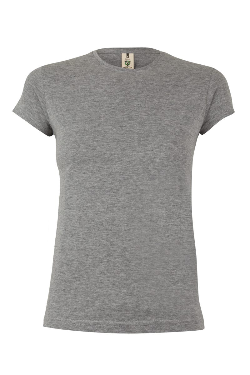 MK170CV.CAMISETA MANGA CORTA MUJER HEATHER GREY 2XL