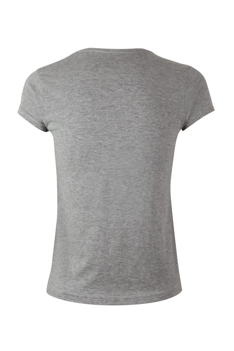 MK170CV.CAMISETA MANGA CORTA MUJER HEATHER GREY 2XL