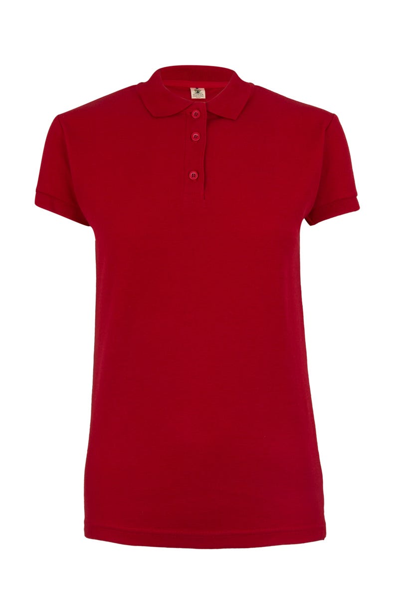 MK214CV.POLO MANGA CORTA MUJER 210 RED 2XL