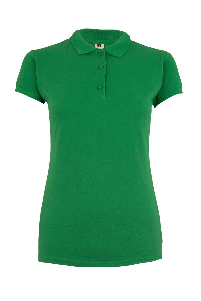 MK214CV.POLO MANGA CORTA MUJER 210 REAL GREEN 2XL