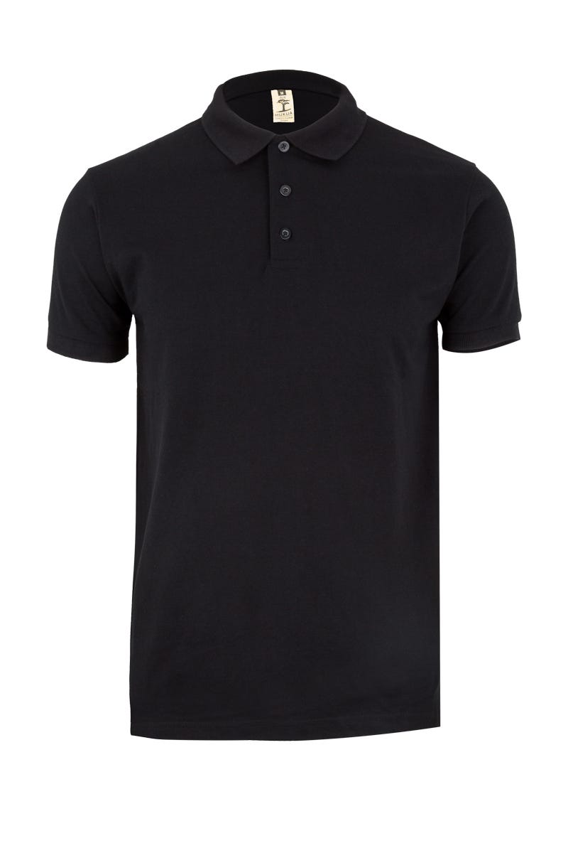 MK215CV.POLO MANGA CORTA 210 BLACK 2XL
