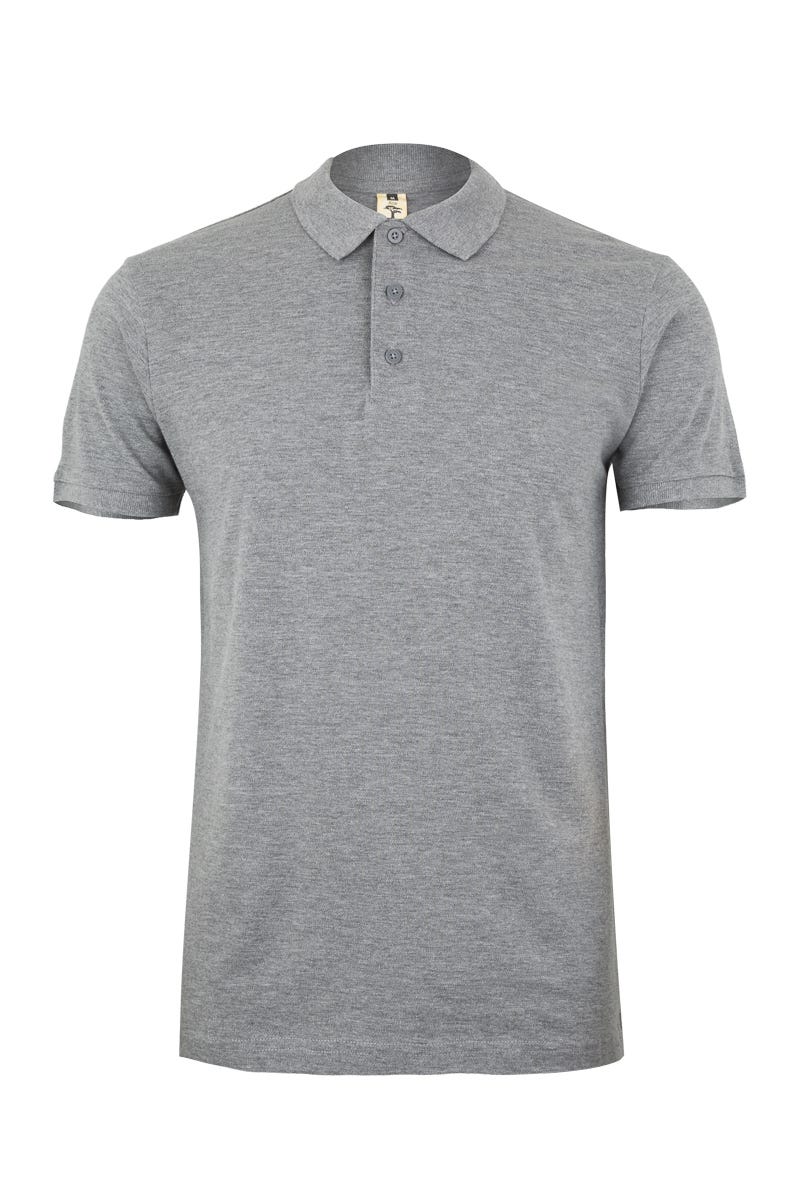 MK215CV.POLO MANGA CORTA 210 HEATHER GREY 2XL