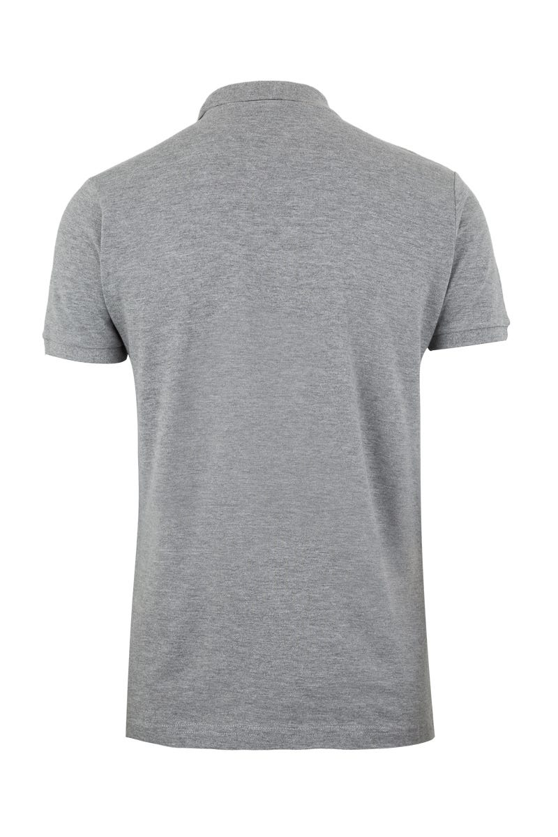 MK215CV.POLO MANGA CORTA 210 HEATHER GREY 2XL