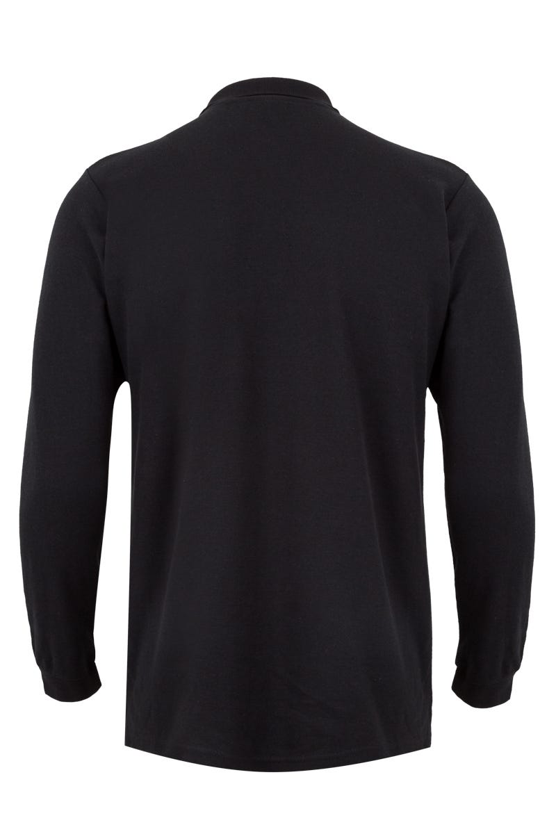 MK242CV.POLO MANGA LARGA 210 BLACK 2XL