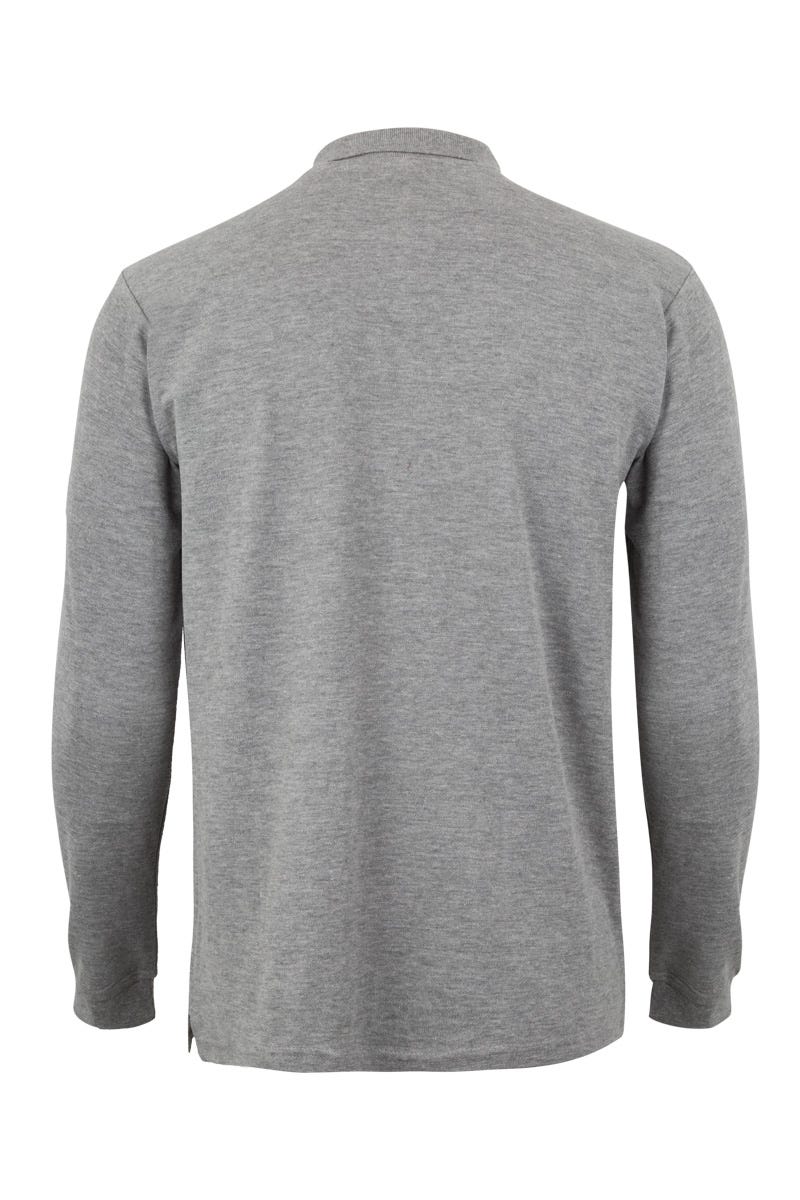 MK242CV.POLO MANGA LARGA 210 HEATHER GREY 2XL