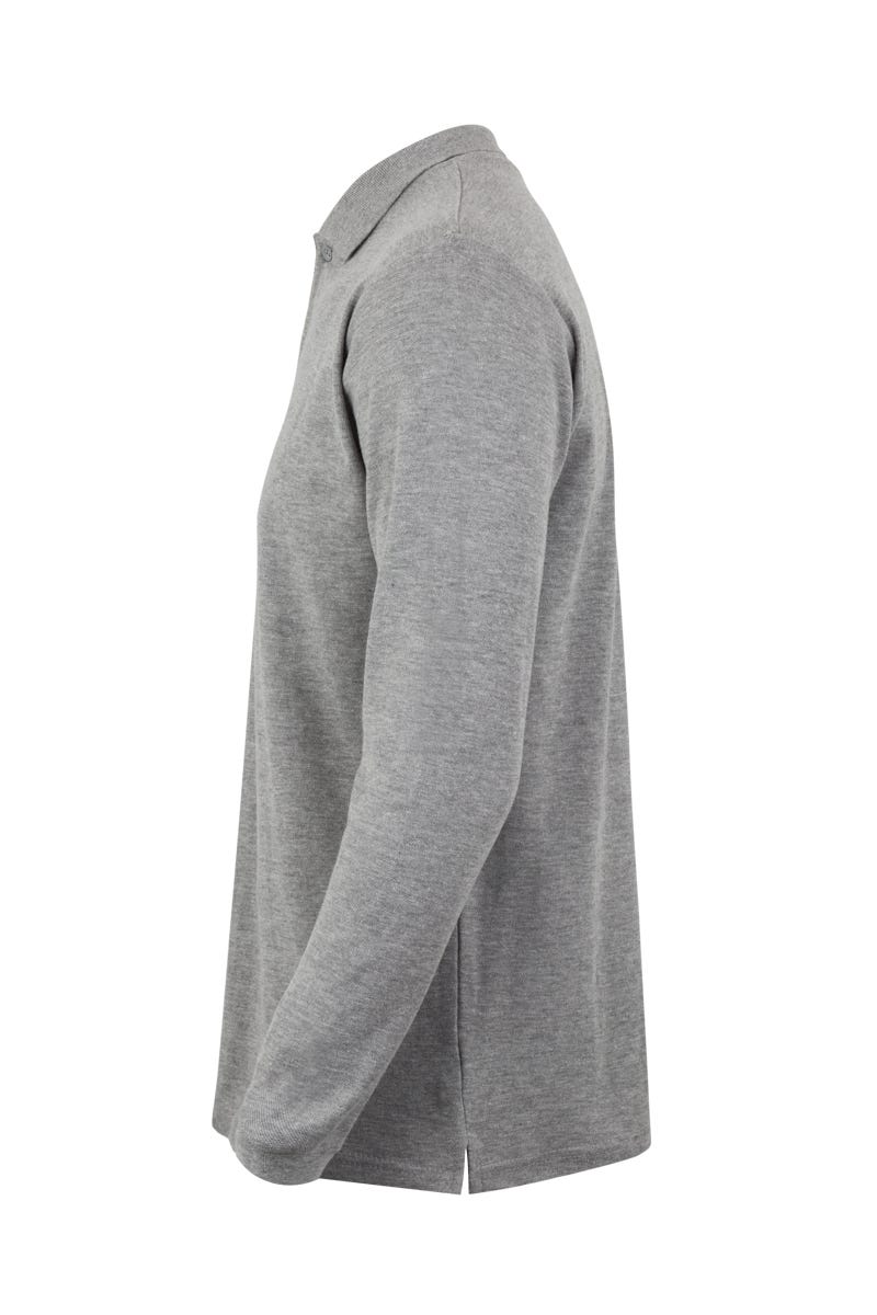 MK242CV.POLO MANGA LARGA 210 HEATHER GREY 2XL