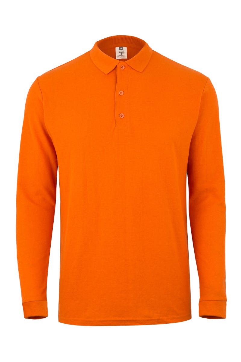 MK242CV.POLO MANGA LARGA 210 ORANGE 2XL