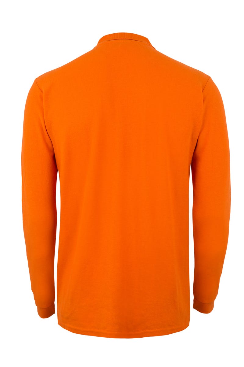 MK242CV.POLO MANGA LARGA 210 ORANGE 2XL