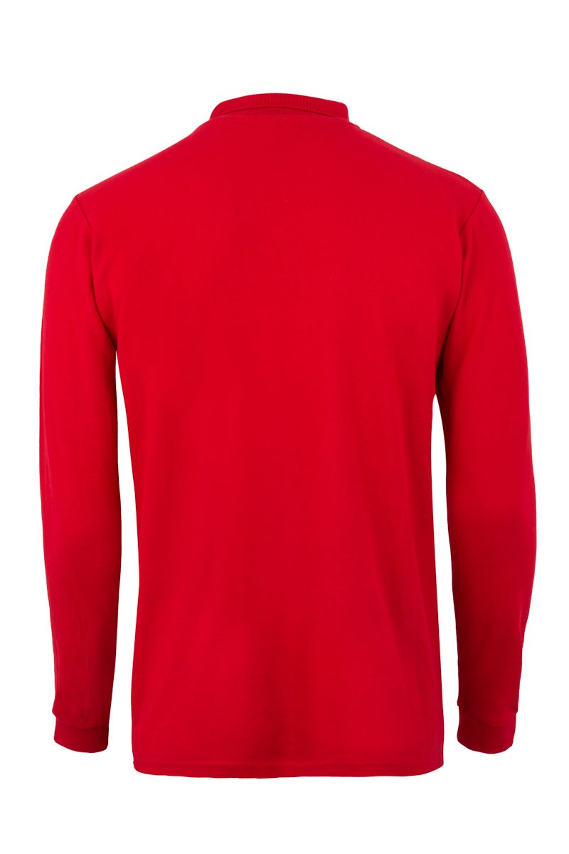 MK242CV.POLO MANGA LARGA 210 RED 2XL