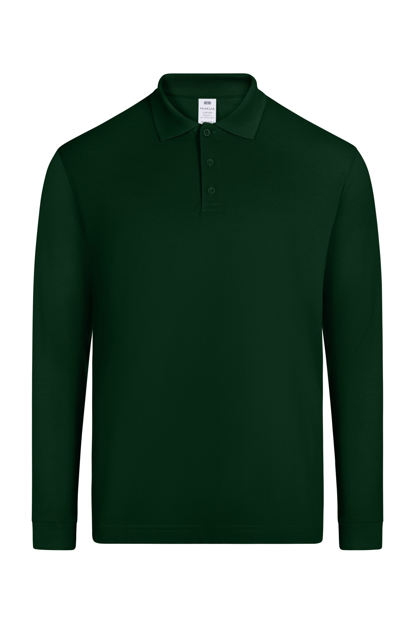 MK242CV.POLO MANGA LARGA 210 BOTTLE GREEN S