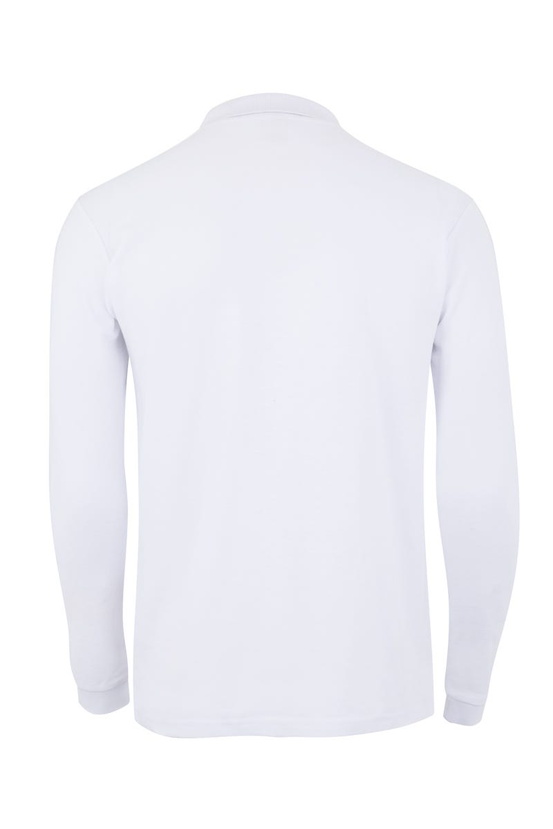 MK242WV.POLO MANGA LARGA 210 WHITE 2XL