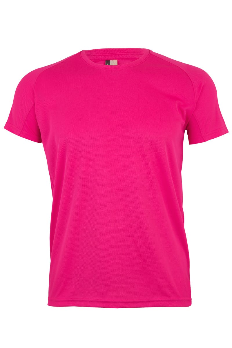 MK521V.CAMISETA TÉCNICA MC KIDS FLÚOR PINK 12/14