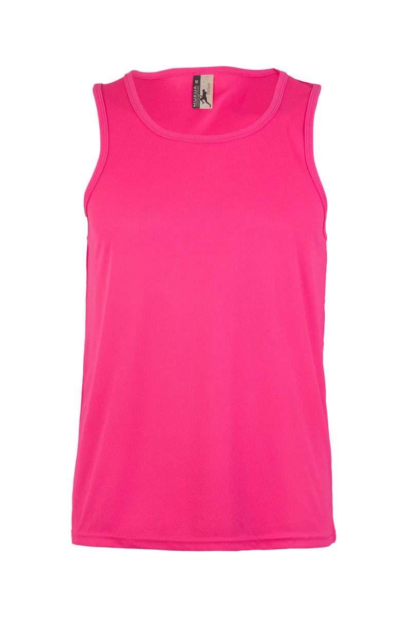 MK525V.CAMISETA TÉCNICA TIRANTES FLÚOR PINK 2XL