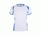 MK530V.CAMISETA TÉCNICA MC BICOLOR WHITE/ROYAL BLUE 2XL