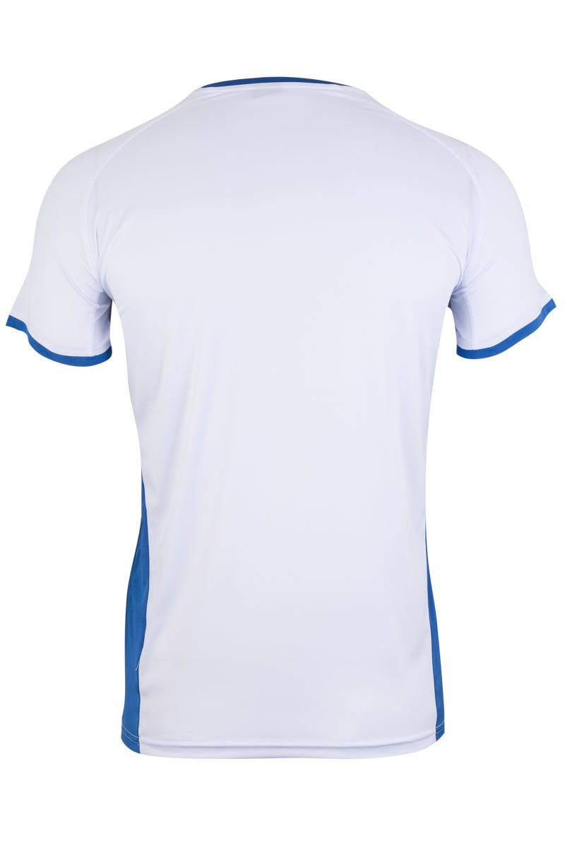 MK530V.CAMISETA TÉCNICA MC BICOLOR WHITE/ROYAL BLUE 2XL