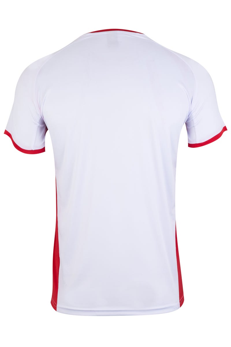 MK530V.CAMISETA TÉCNICA MC BICOLOR WHITE/RED 2XL