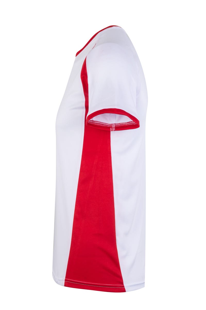 MK530V.CAMISETA TÉCNICA MC BICOLOR WHITE/RED 2XL