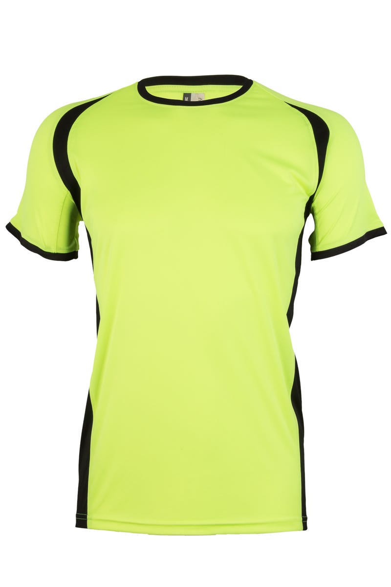 MK530V.CAMISETA TÉCNICA MC BICOLOR FLÚOR YELLOW/BLACK 2XL
