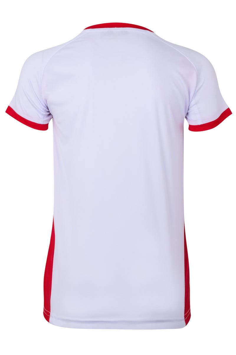 MK531V.CAMISETA TÉCNICA BIC KIDS WHITE/RED 12/14