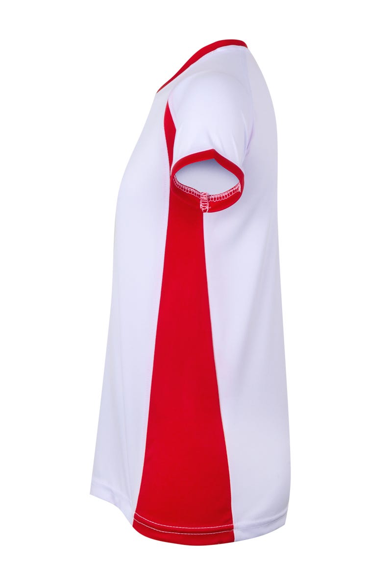 MK531V.CAMISETA TÉCNICA BIC KIDS WHITE/RED 12/14