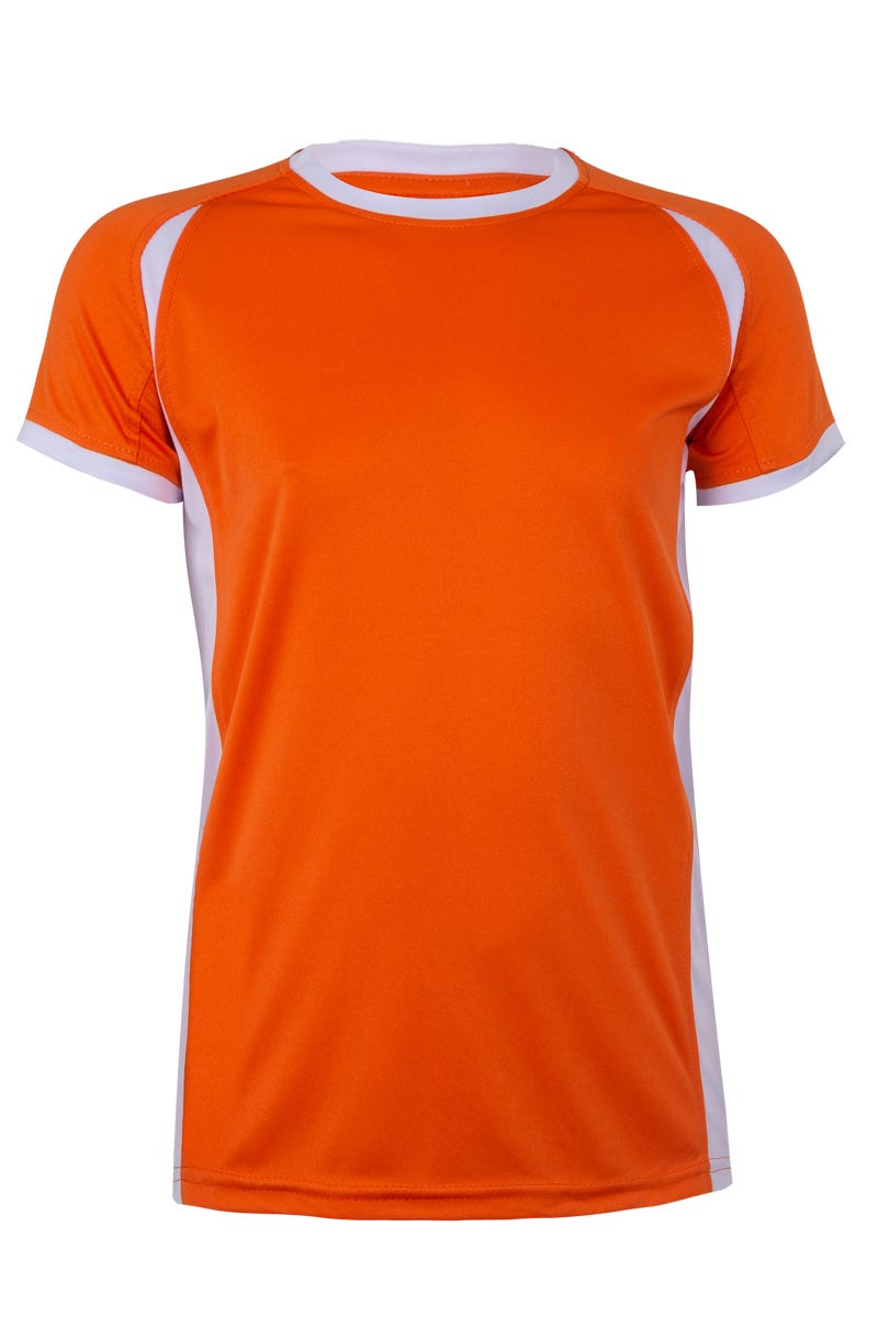 MK531V.CAMISETA TÉCNICA BIC KIDS ORANGE/WHITE 12/14