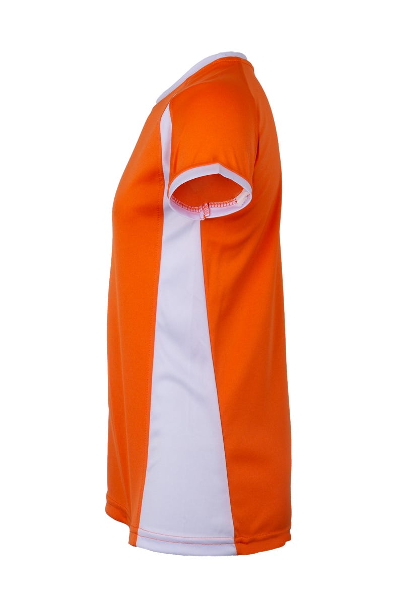 MK531V.CAMISETA TÉCNICA BIC KIDS ORANGE/WHITE 12/14