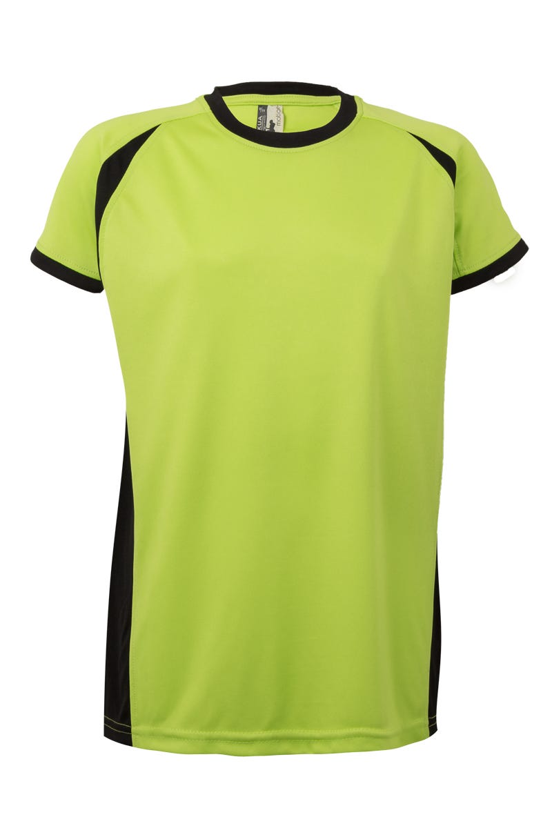 MK531V.CAMISETA TÉCNICA BIC KIDS LIME/BLACK 12/14