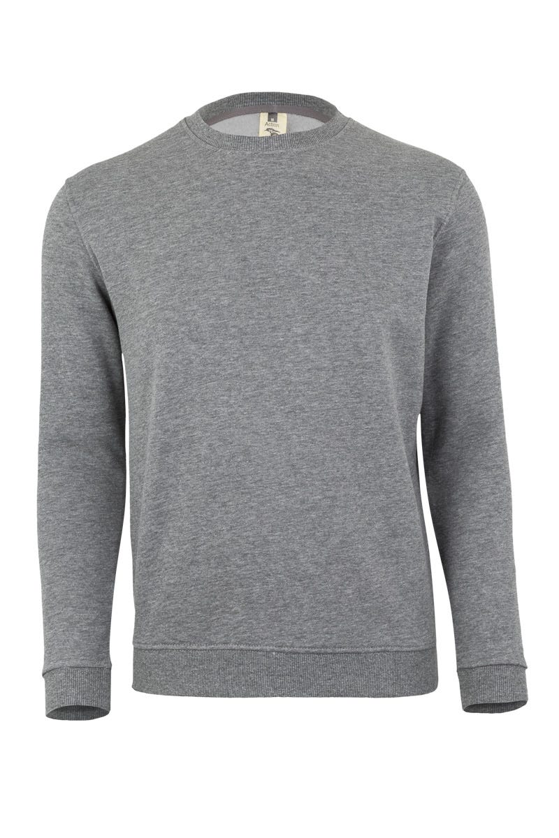 MK620V.SUDADERA CUELLO REDONDO HEATHER GREY 2XL