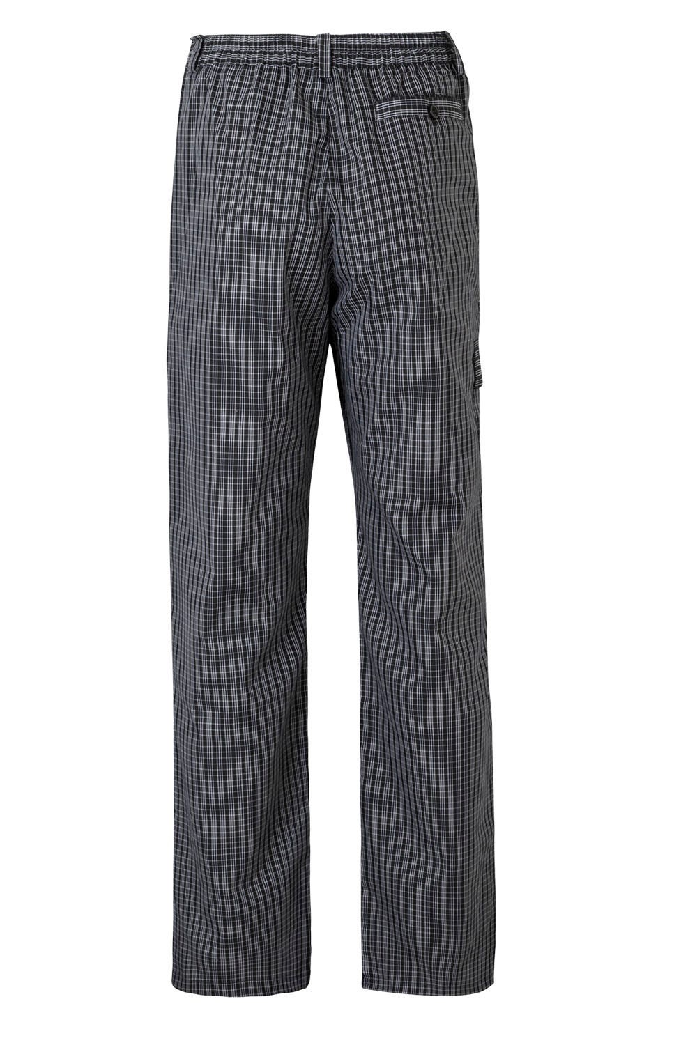 OREGANO52.PANTALÓN COCINA CUADROS NEGROS 36