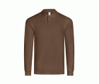 PL200UC.POLO UNISEX MANGA LARGA MOCHA S
