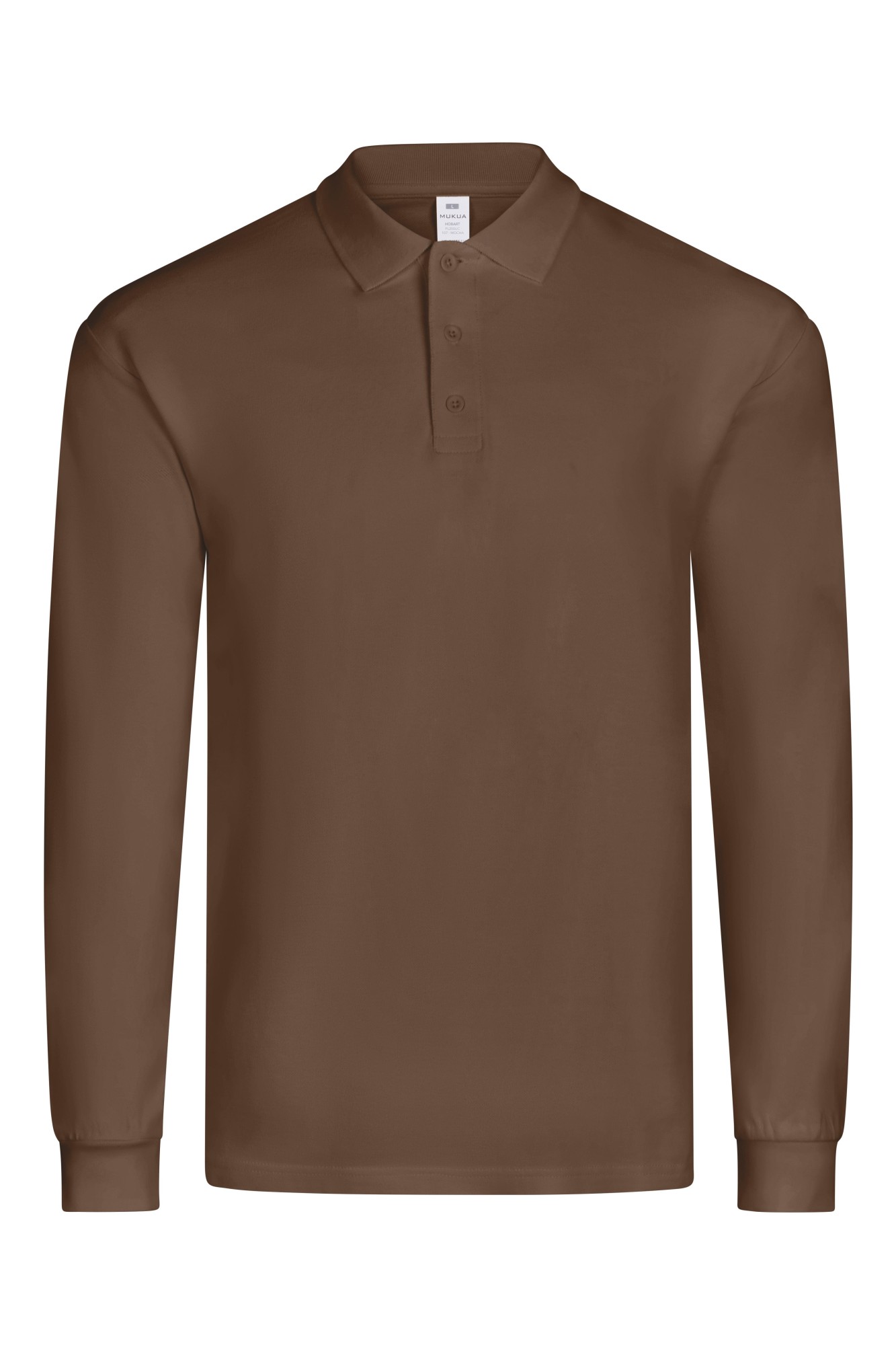 PL200UC.POLO UNISEX MANGA LARGA MOCHA S
