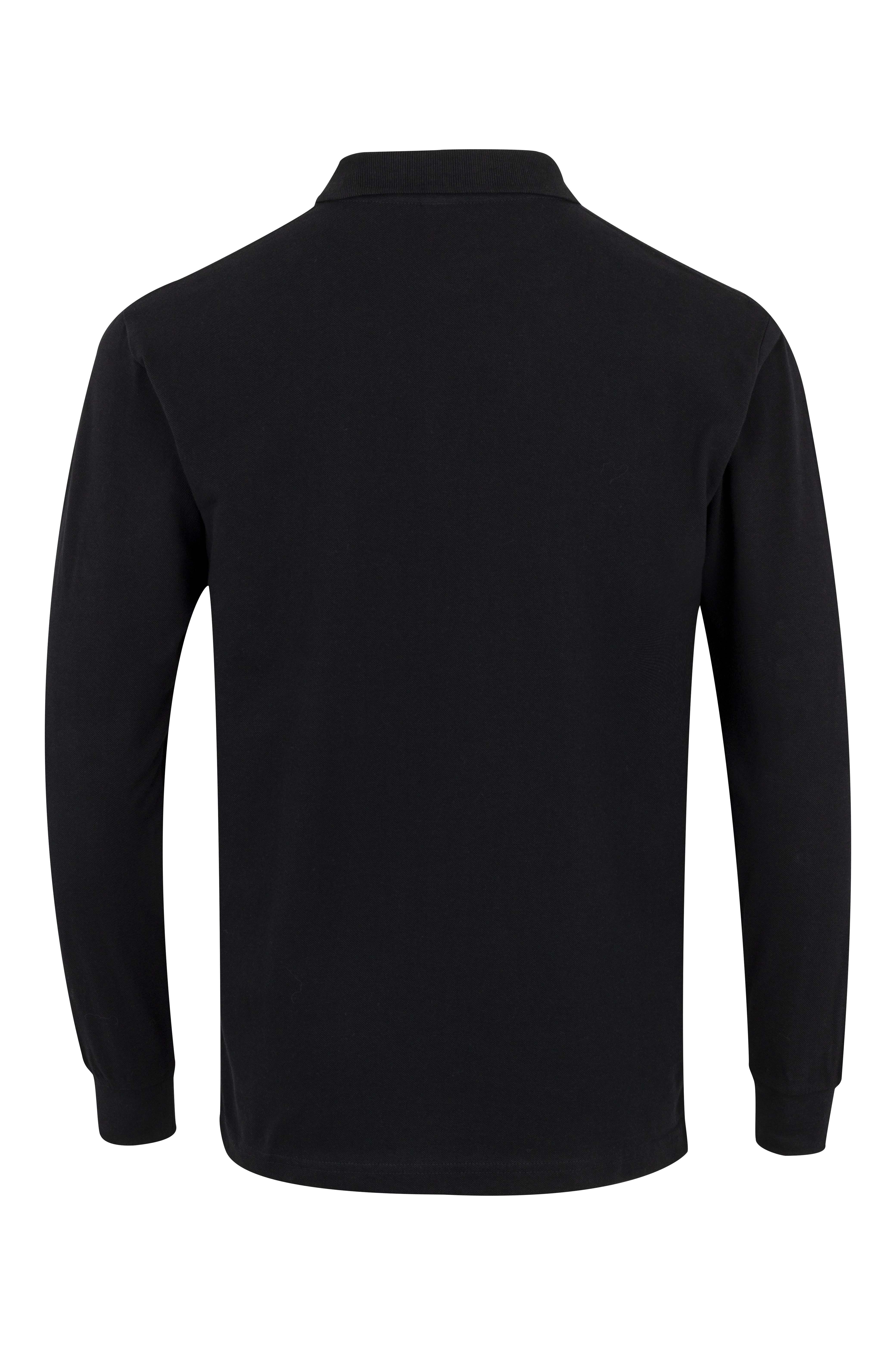 PL200UC.POLO UNISEX MANGA LARGA BLACK 2XL
