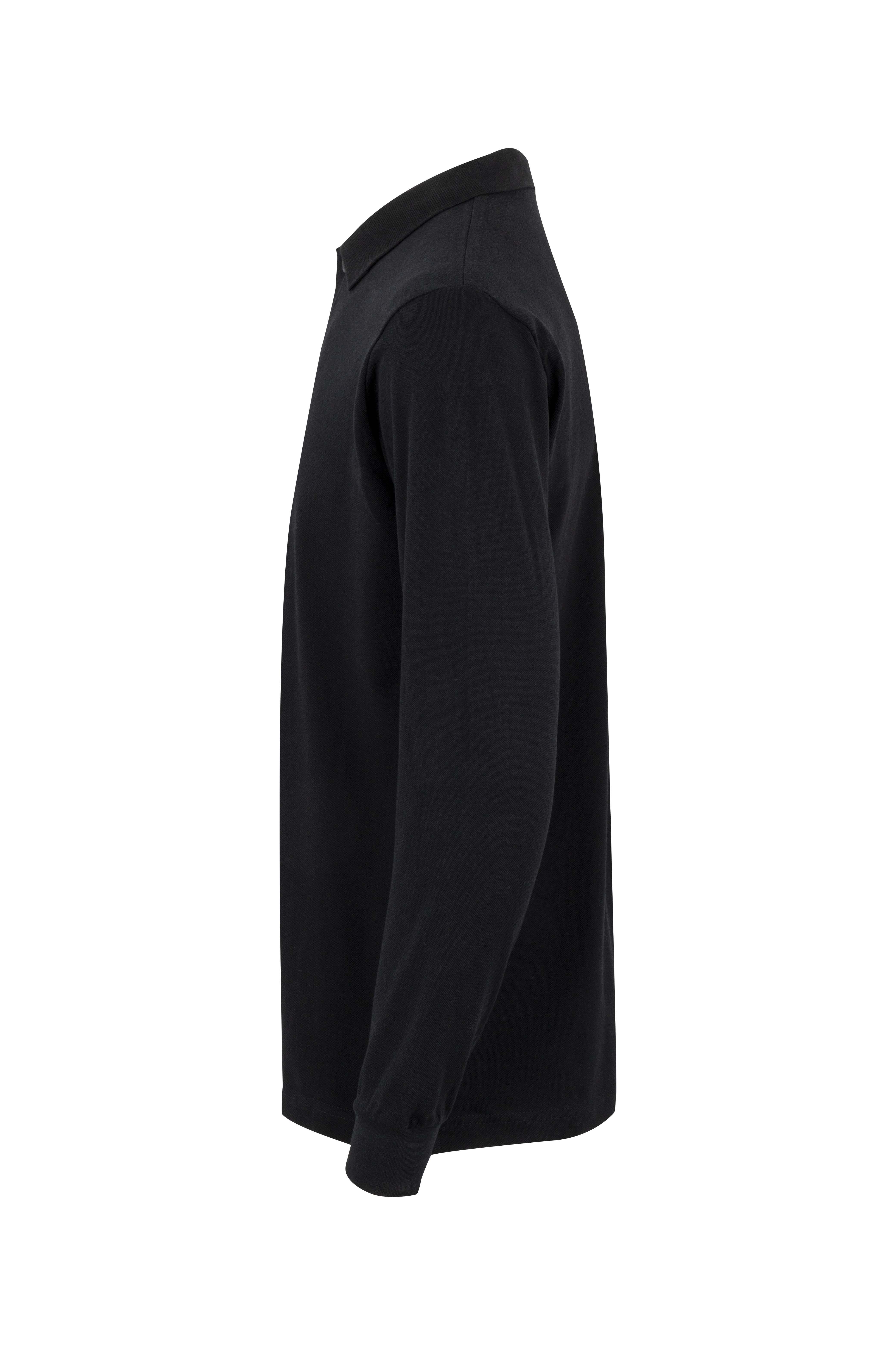 PL200UC.POLO UNISEX MANGA LARGA BLACK 2XL