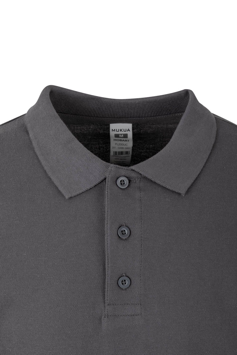 PL200UC.POLO UNISEX MANGA LARGA DARK GREY 2XL